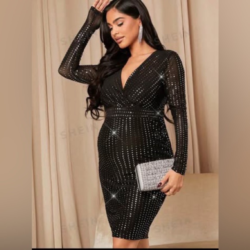 SHEIN Maternity Sequin Dress